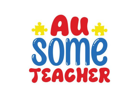 Au Some Teacher SVG: A Designer's Take on Autism Awareness Embroidery