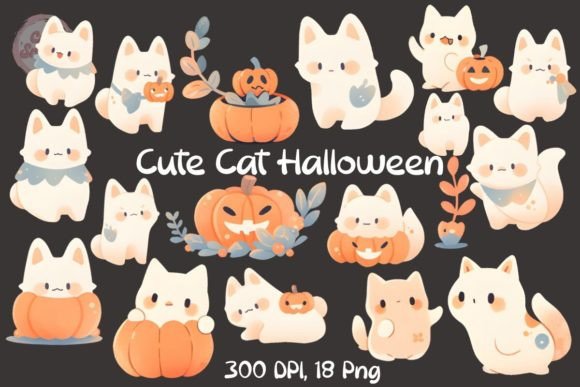 Cute Cat Halloween Sticker Clipart: A Designer's Review