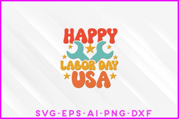 Happy Labor Day USA Groovy Design
