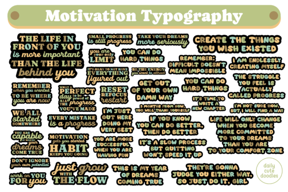 Motivation and Inspiration Typography