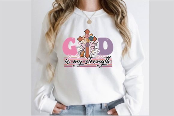 Review: God is My Strength Retro SVG for Embroidery